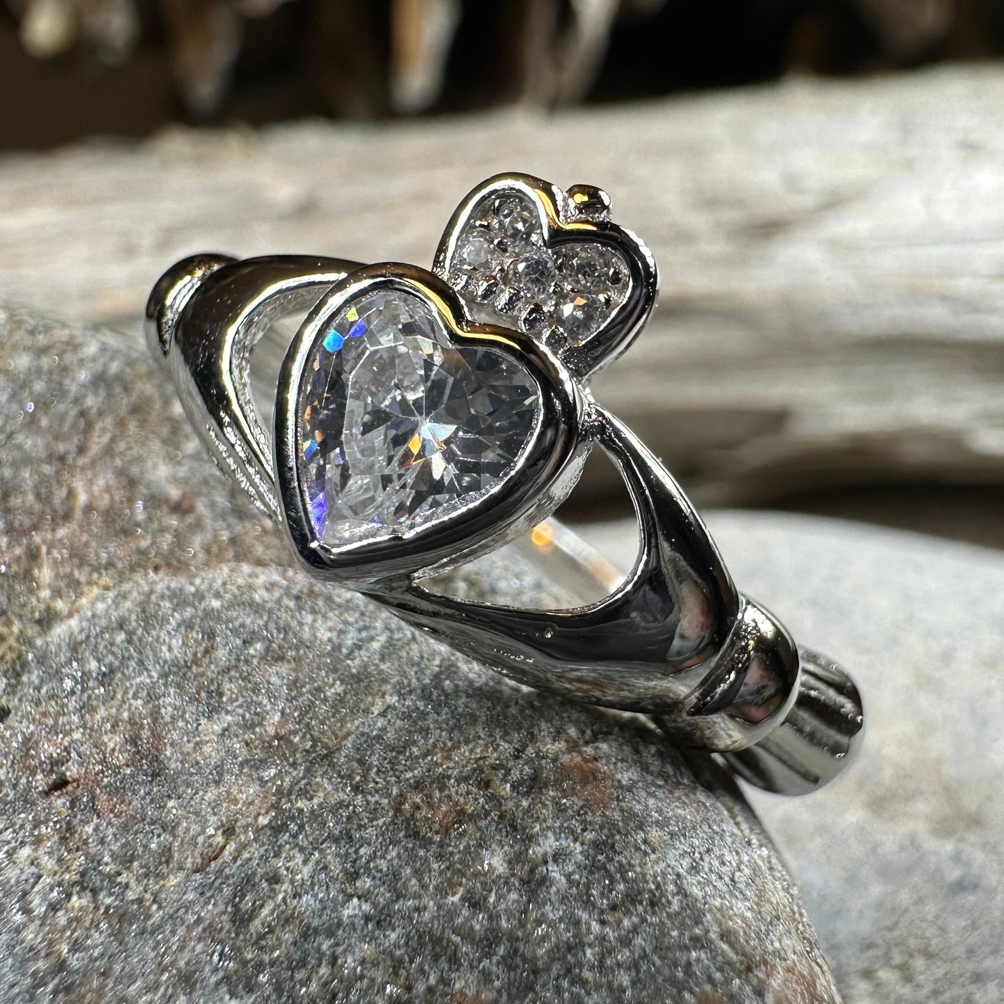 Debutante Irish Claddagh Ring in Sterling Silver