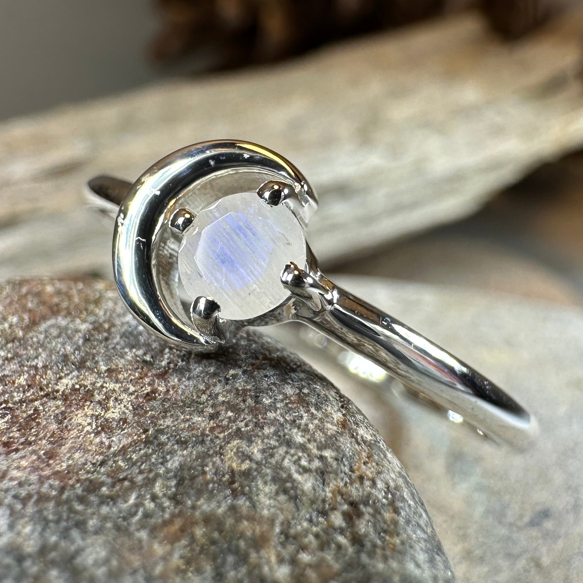 Ophelia Crescent Moon Ring — view 5