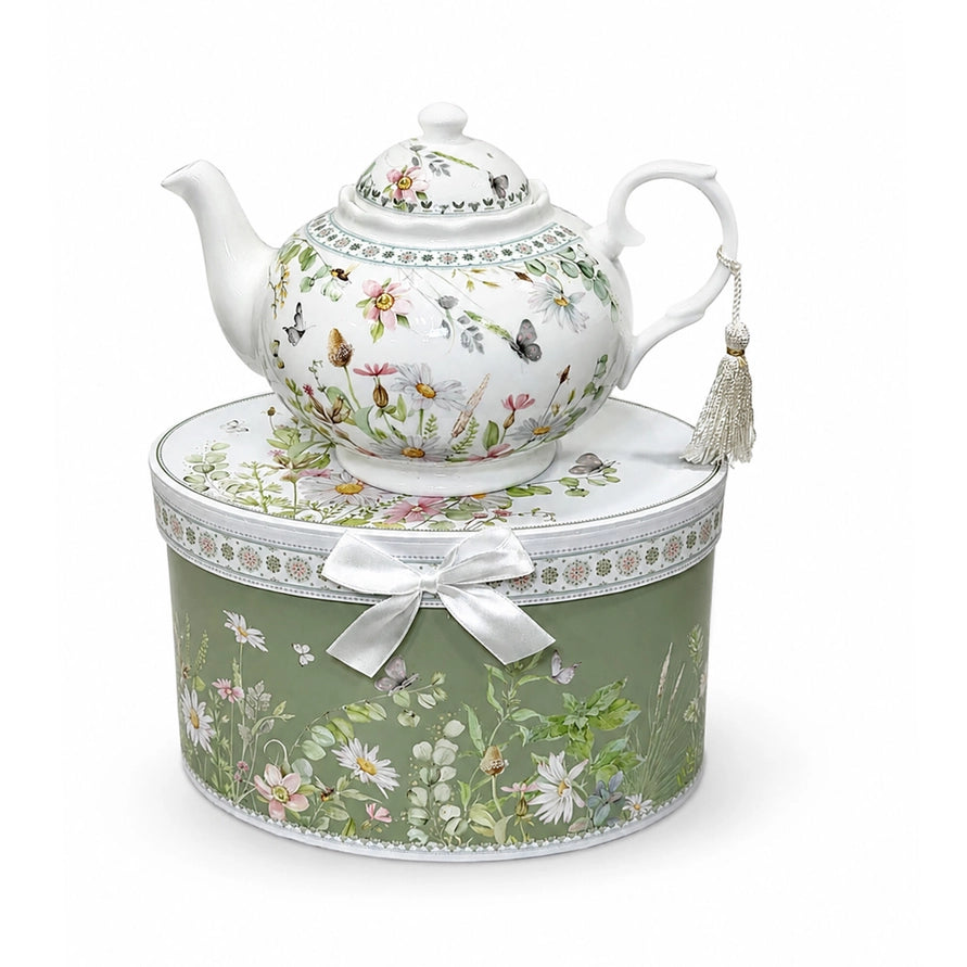 Daisies & Butterflies Fine China Teapot