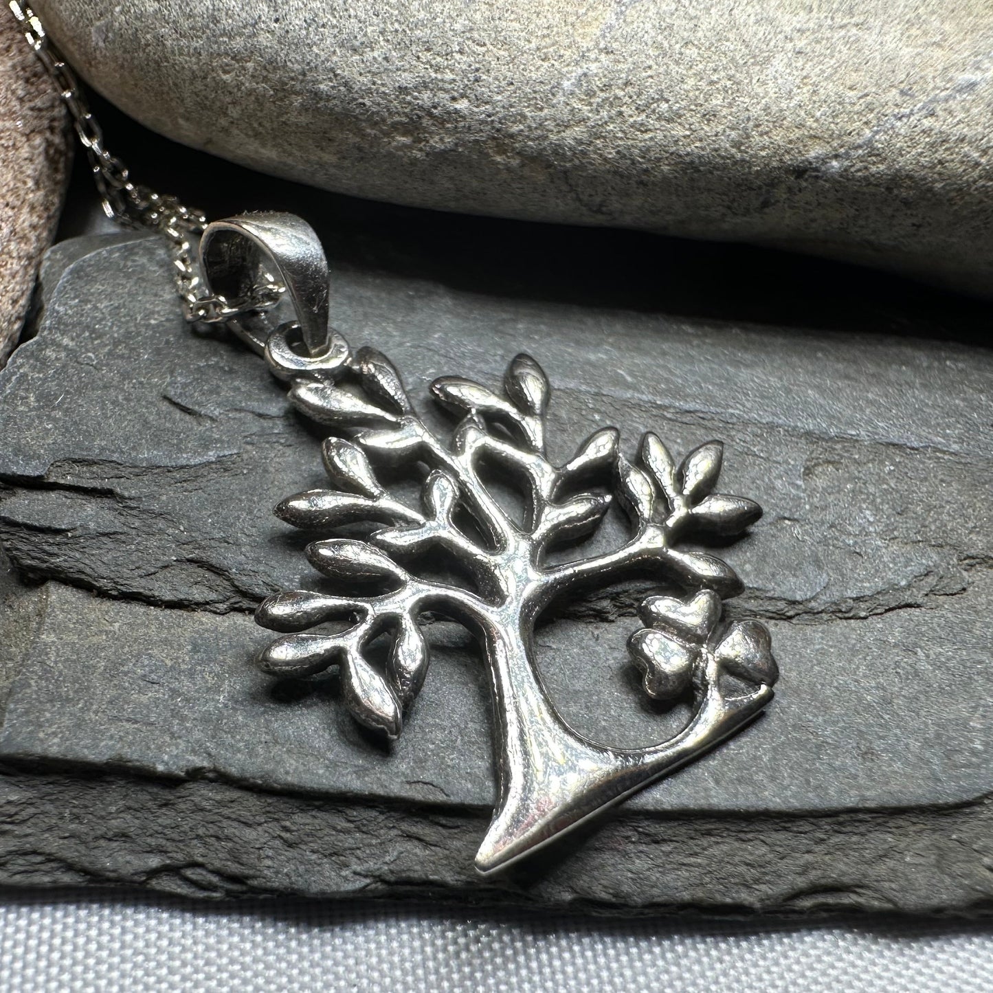 Elsa Tree of Life Shamrock Necklace in Sterling Silver — view 6