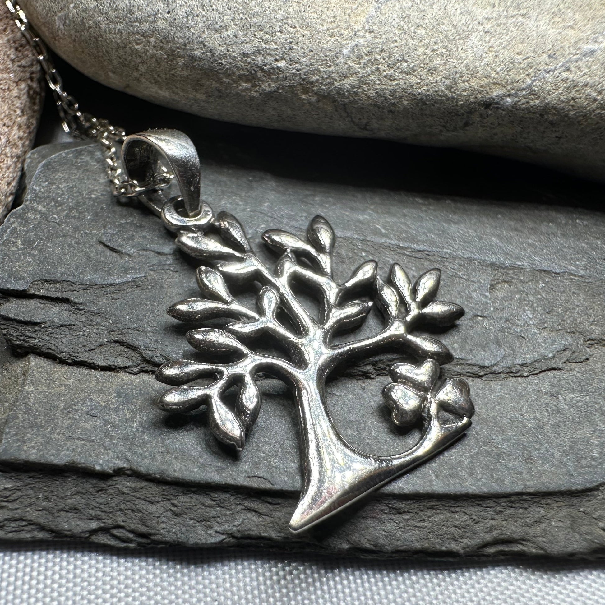Elsa Tree of Life Shamrock Necklace in Sterling Silver — view 6