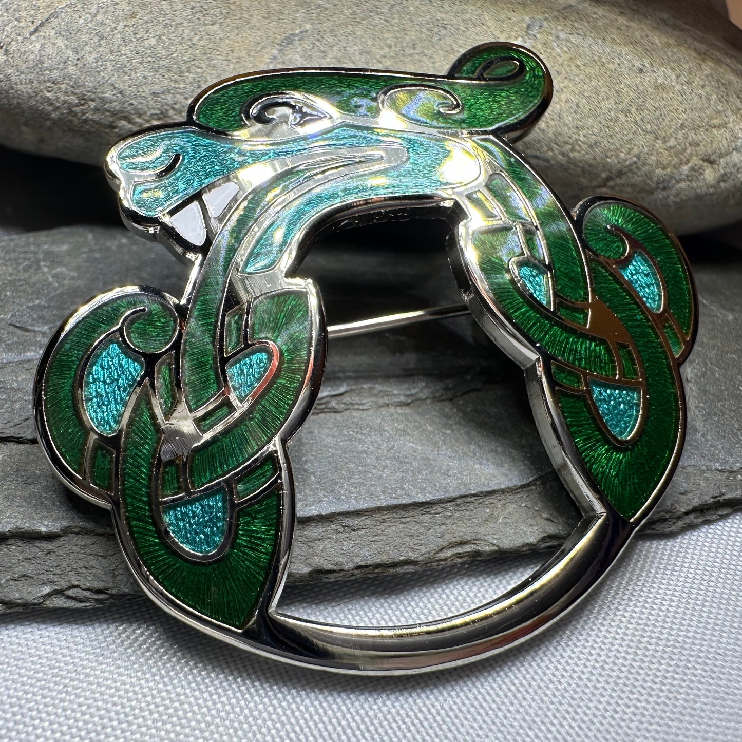 Celtic Dragon Brooch for Men & Women — view 6