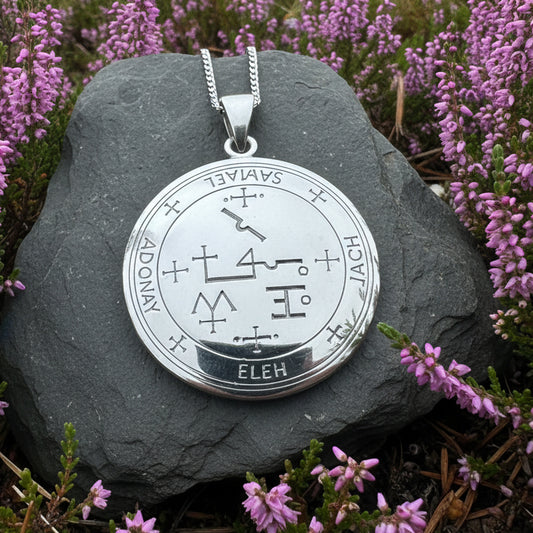 Archangel Samael Sigil Pendant in Sterling Silver