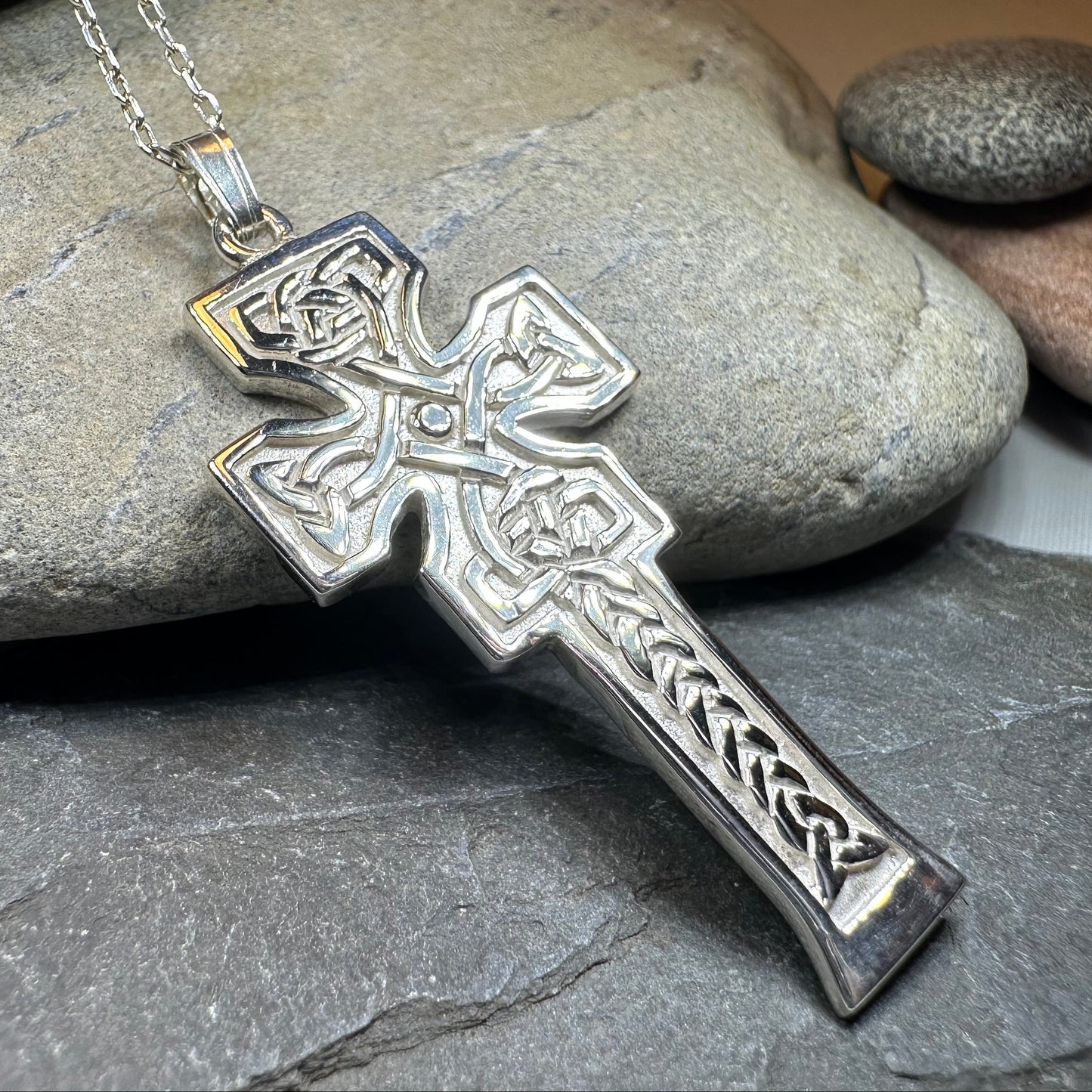Mura Scottish Celtic Cross Necklace - Handmade in Scotland — view 7