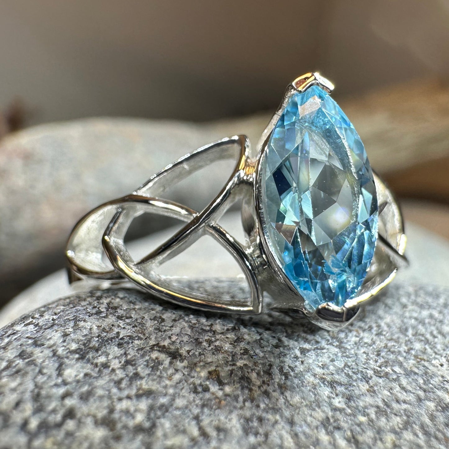 Millicent Celtic Trinity Knot Ring — view 18