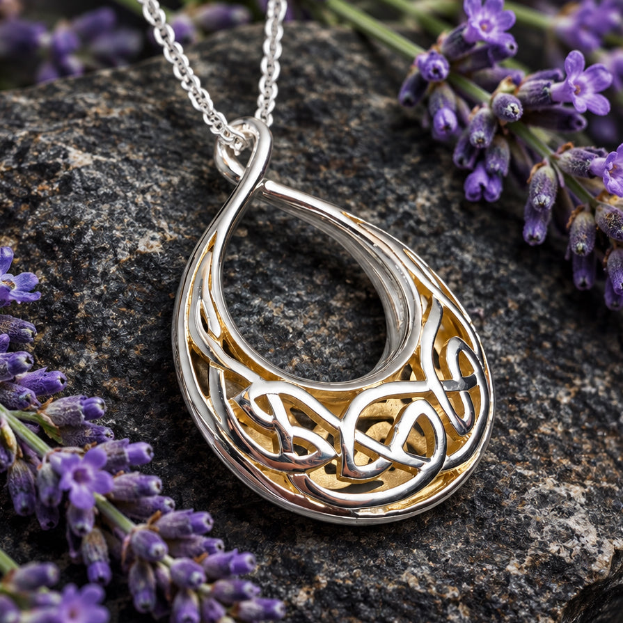 Fior Celtic Love Knot Necklace in Sterling Silver