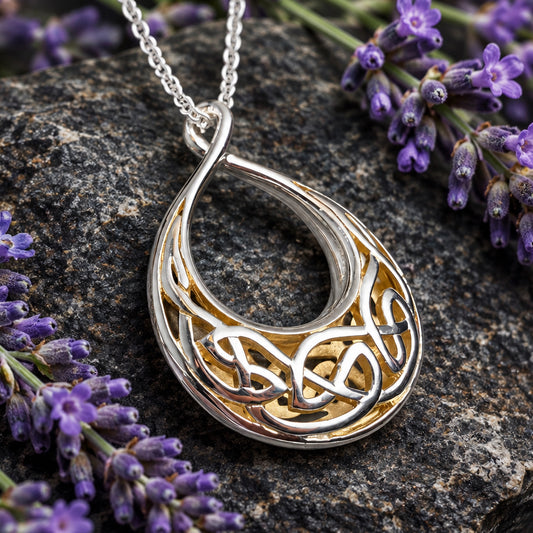 Fior Celtic Love Knot Necklace in Sterling Silver