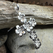 Load image into Gallery viewer, Plumeria Blossom Cross Necklace
