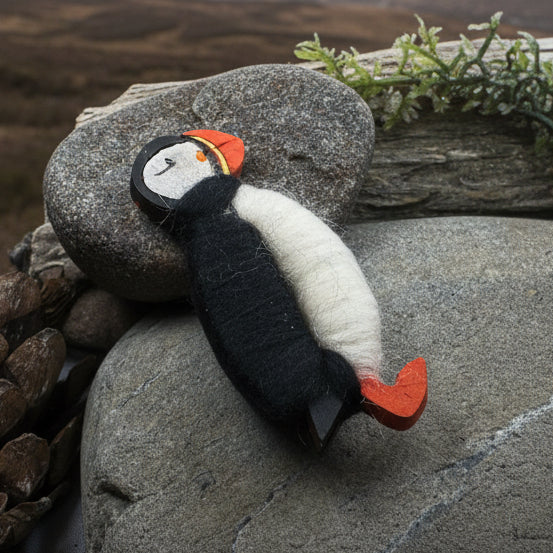 Scottish Puffin Scatter Pin - Handmade in Scotland