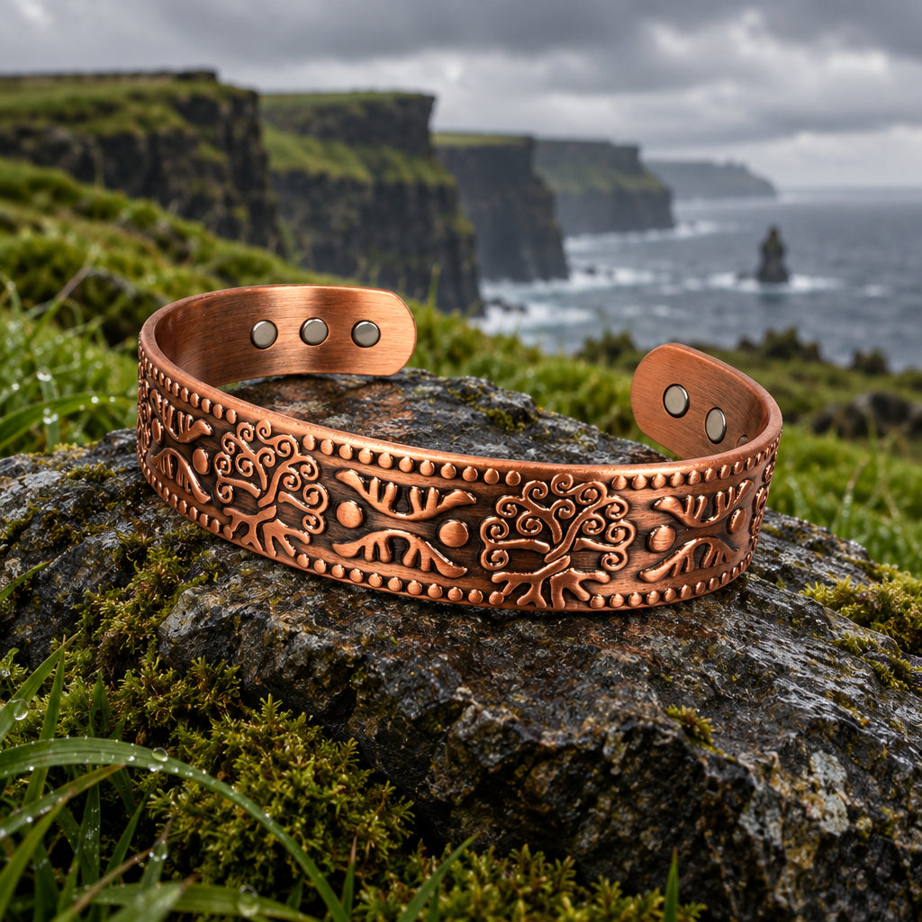 Tribal Tree of Life Copper Cuff Bracelet