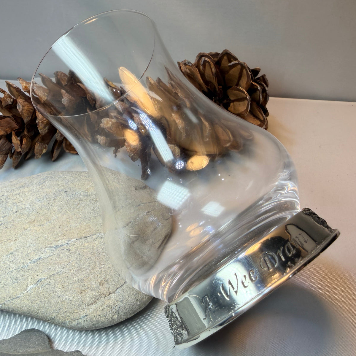 A Wee Dram Thistle Whiskey Glass - Handmade in England