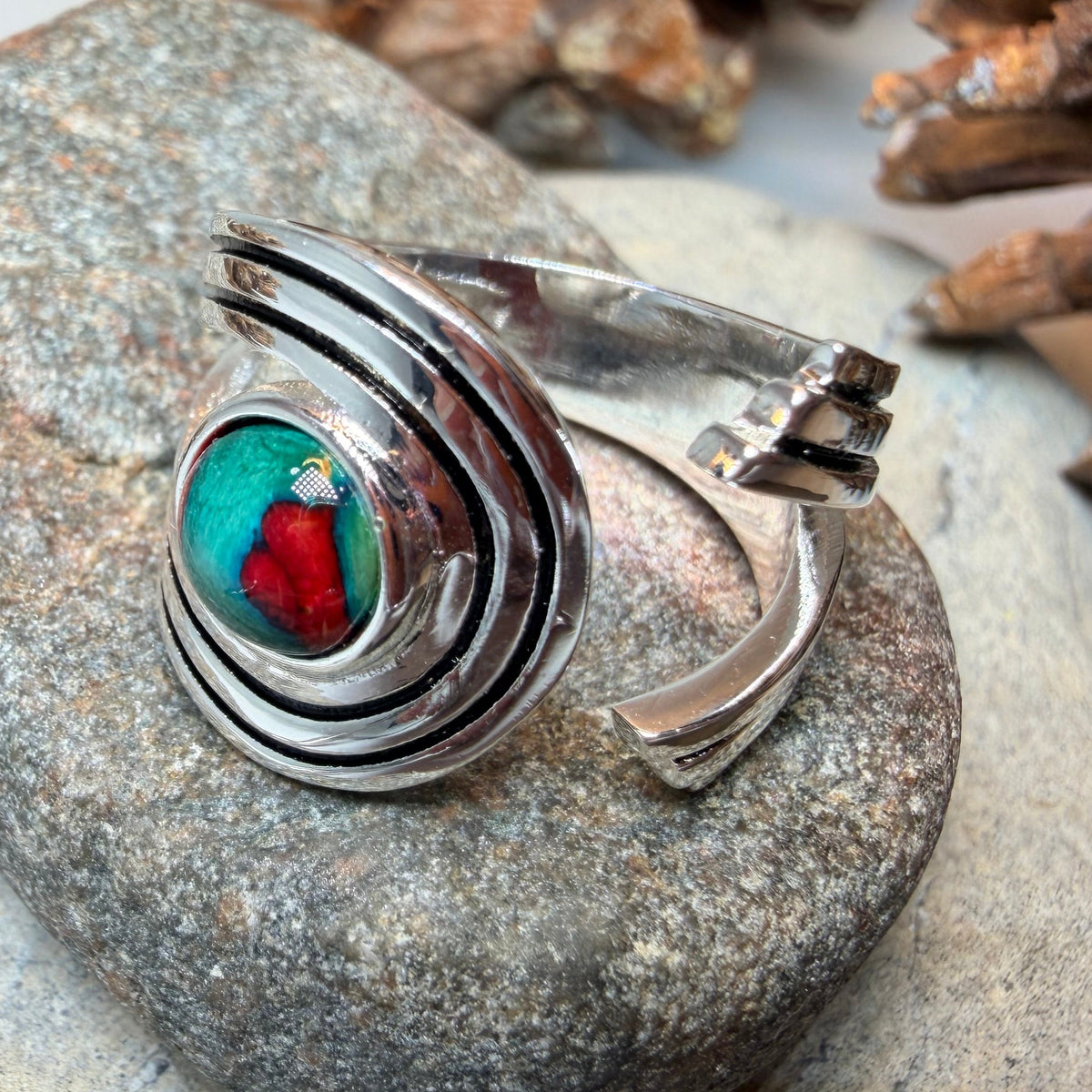 Scottish Heathergems Celtic Wrap Ring - Handmade in Scotland