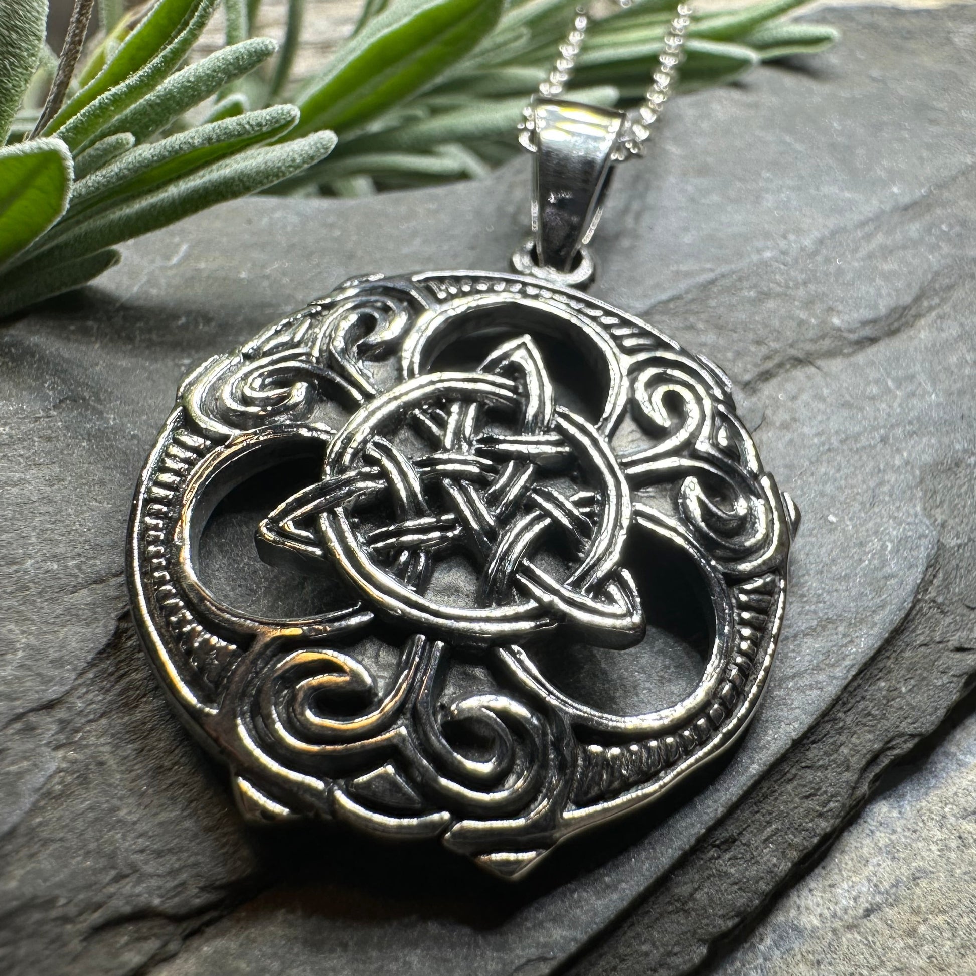 Lilith Celtic Knot Necklace in sterling silver