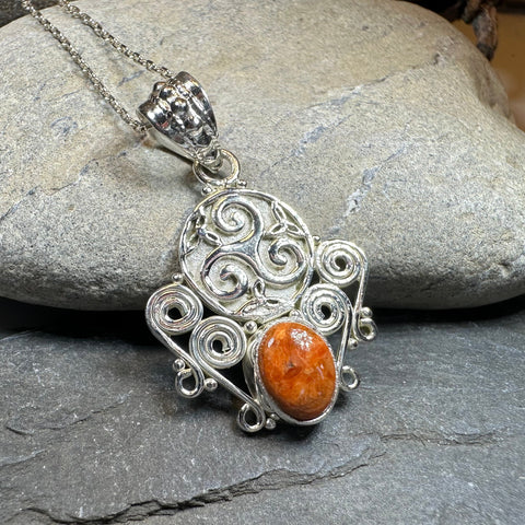 Load image into Gallery viewer, Lyria Celtic Triple Spiral Necklace in Sterling Silver

