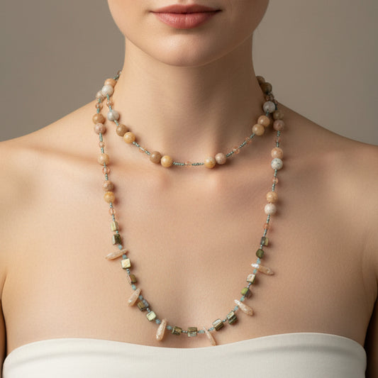 Barleycove Beach Crystal Necklace