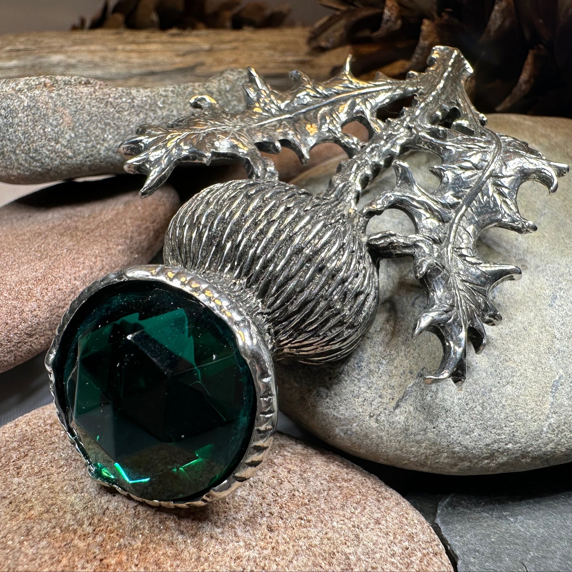 Bold Scottish Thistle Brooch — view 6
