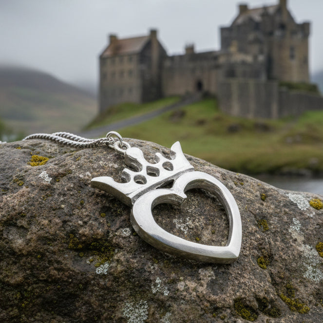 Lyra Luckenbooth Necklace - Handmade in Scotland in pewter