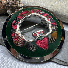 Load image into Gallery viewer, Enamel Irish Claddagh Brooch
