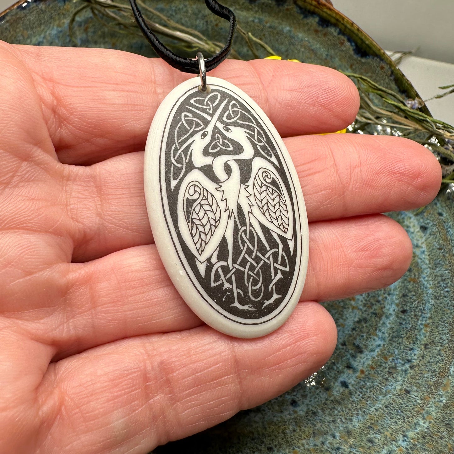 Artisan Celtic Birds Necklace - Handmade in the U.S.A.