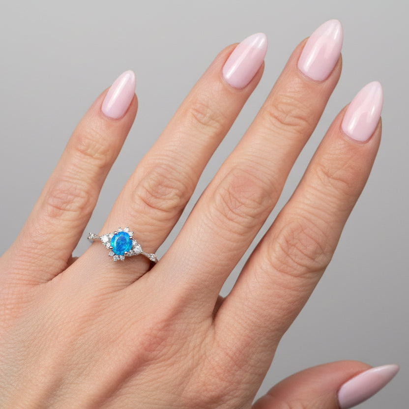Enchanted Blue Opal Ring