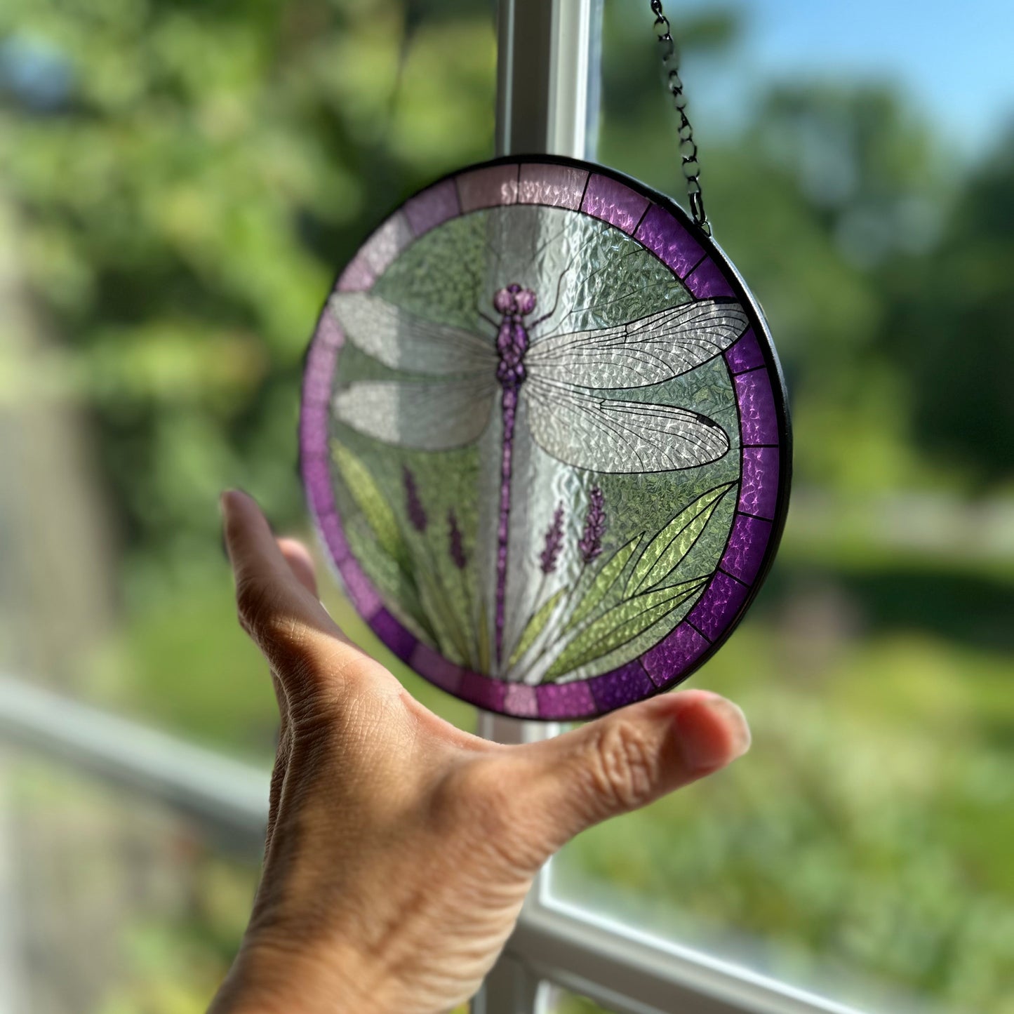 Lavender Dragonfly Suncatcher