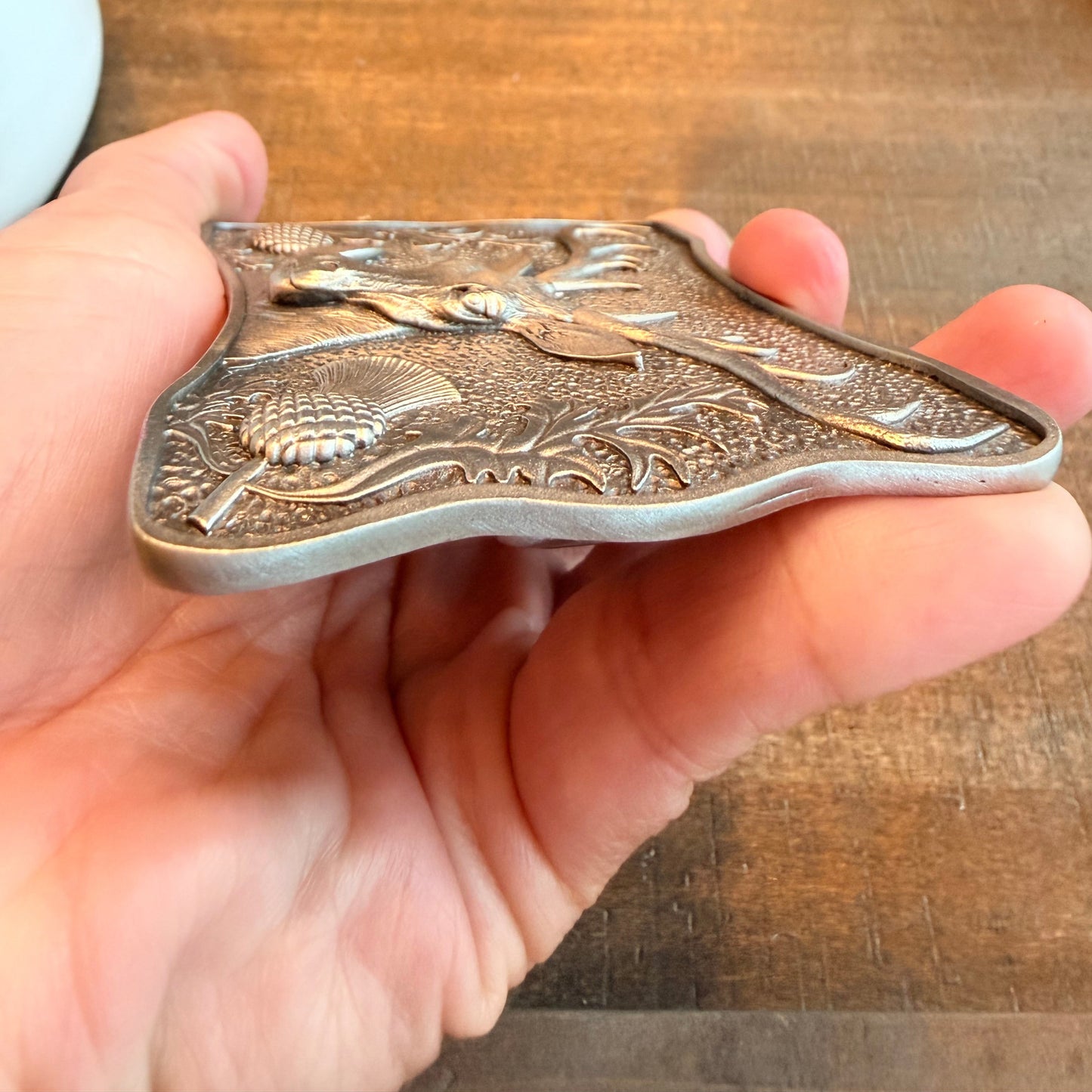 Thistle & Stag Kilt Belt Buckle - Handmade in Scotland