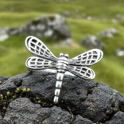 Flutter Dragonfly Ring in Sterling Silver