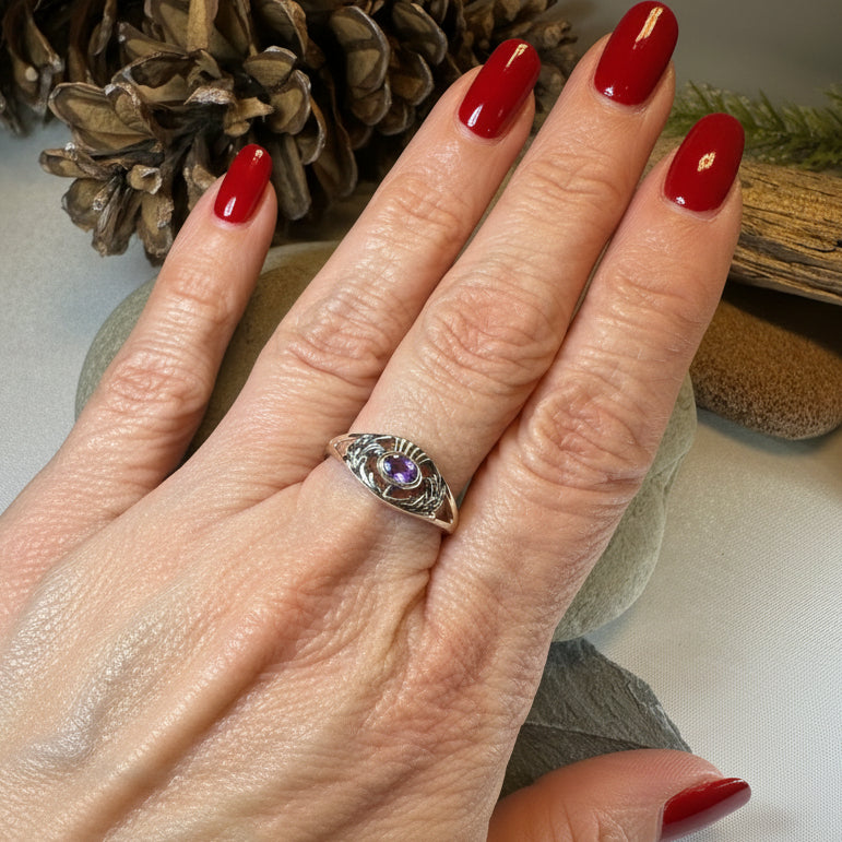 Sassenach Thistle Ring — view 13