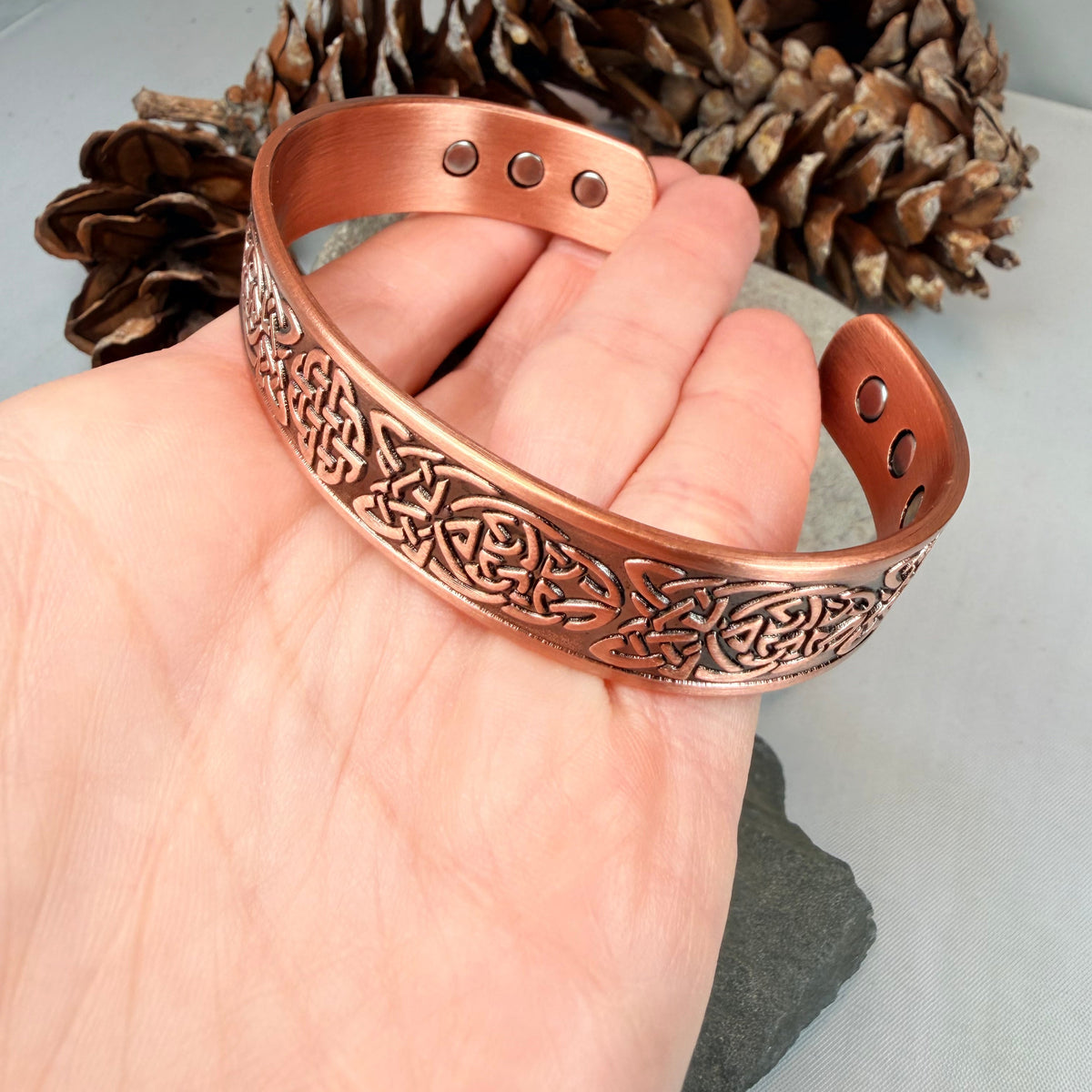 Shield Knot Celtic Copper Cuff Bracelet