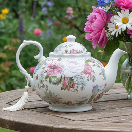 Dream Garden Fine China Teapot