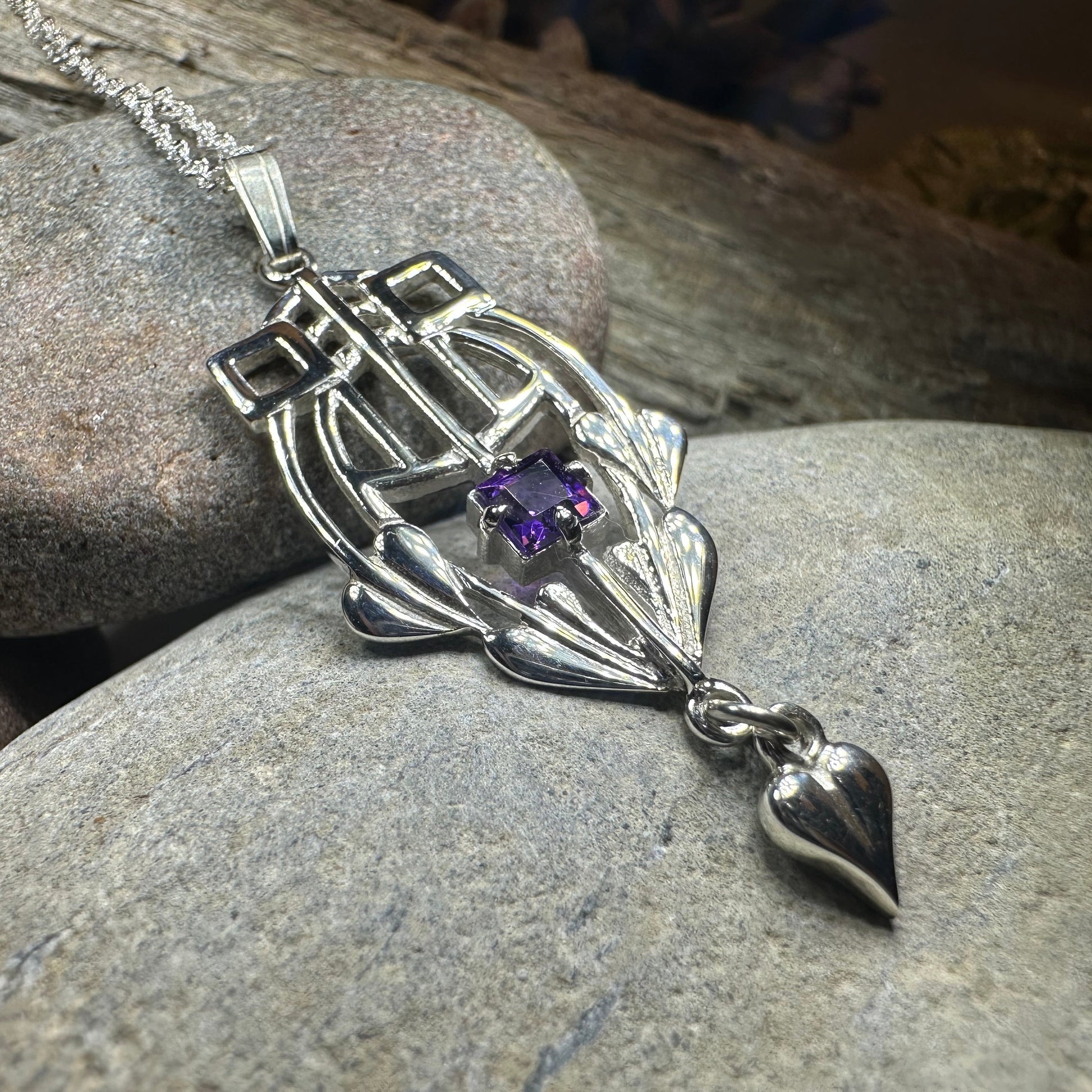 Scottish Mackintosh Thistle Necklace - Handmade in Scotland — view 3