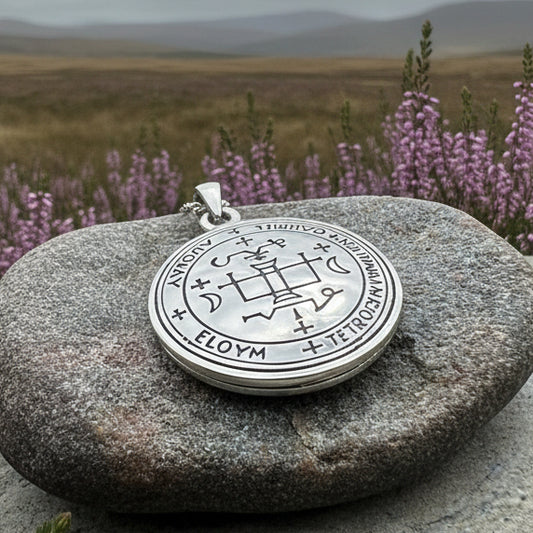 Petite Archangel Gabriel Sigil Pendant in Sterling Silver