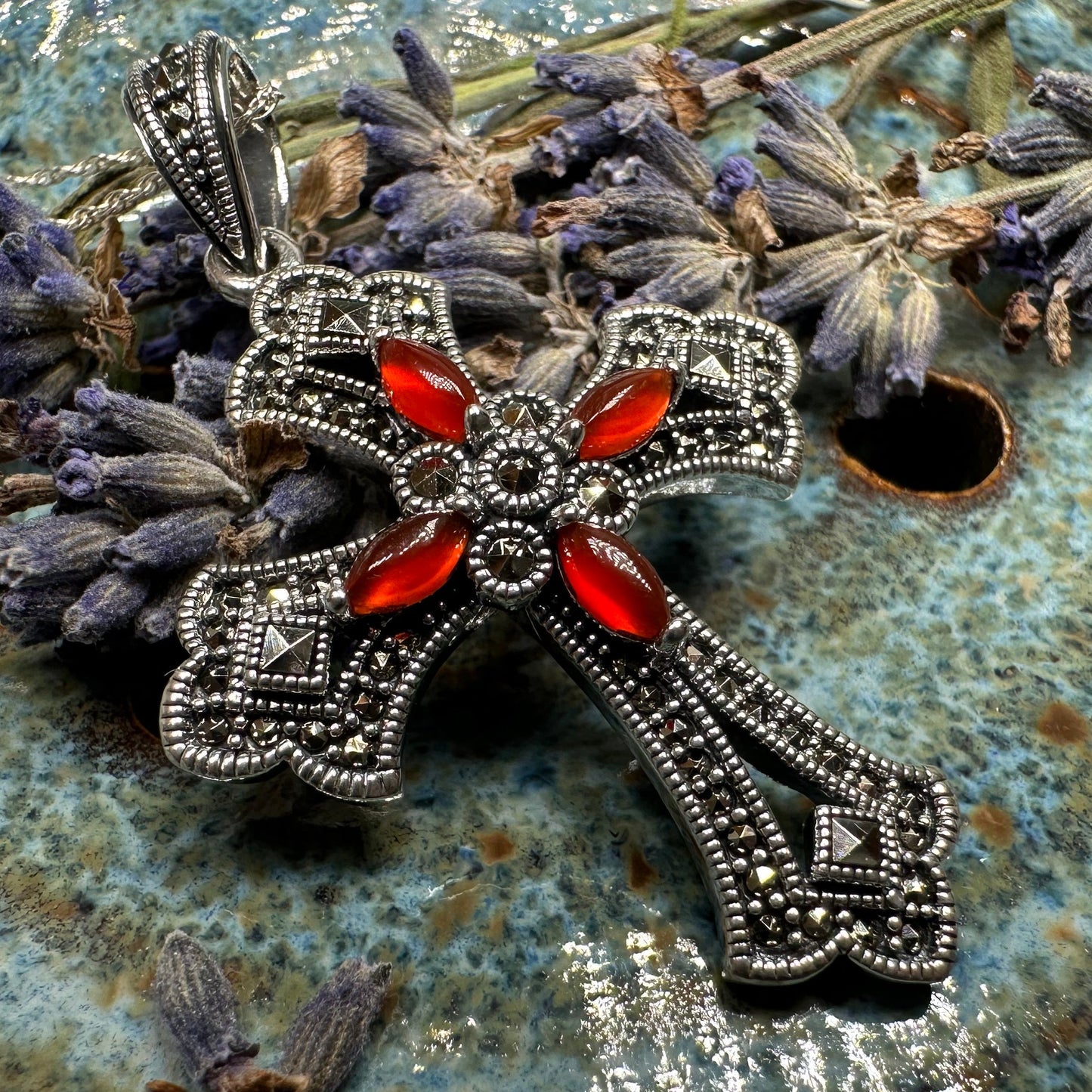 Fidelity Large Celtic Cross Necklace in Sterling Silver