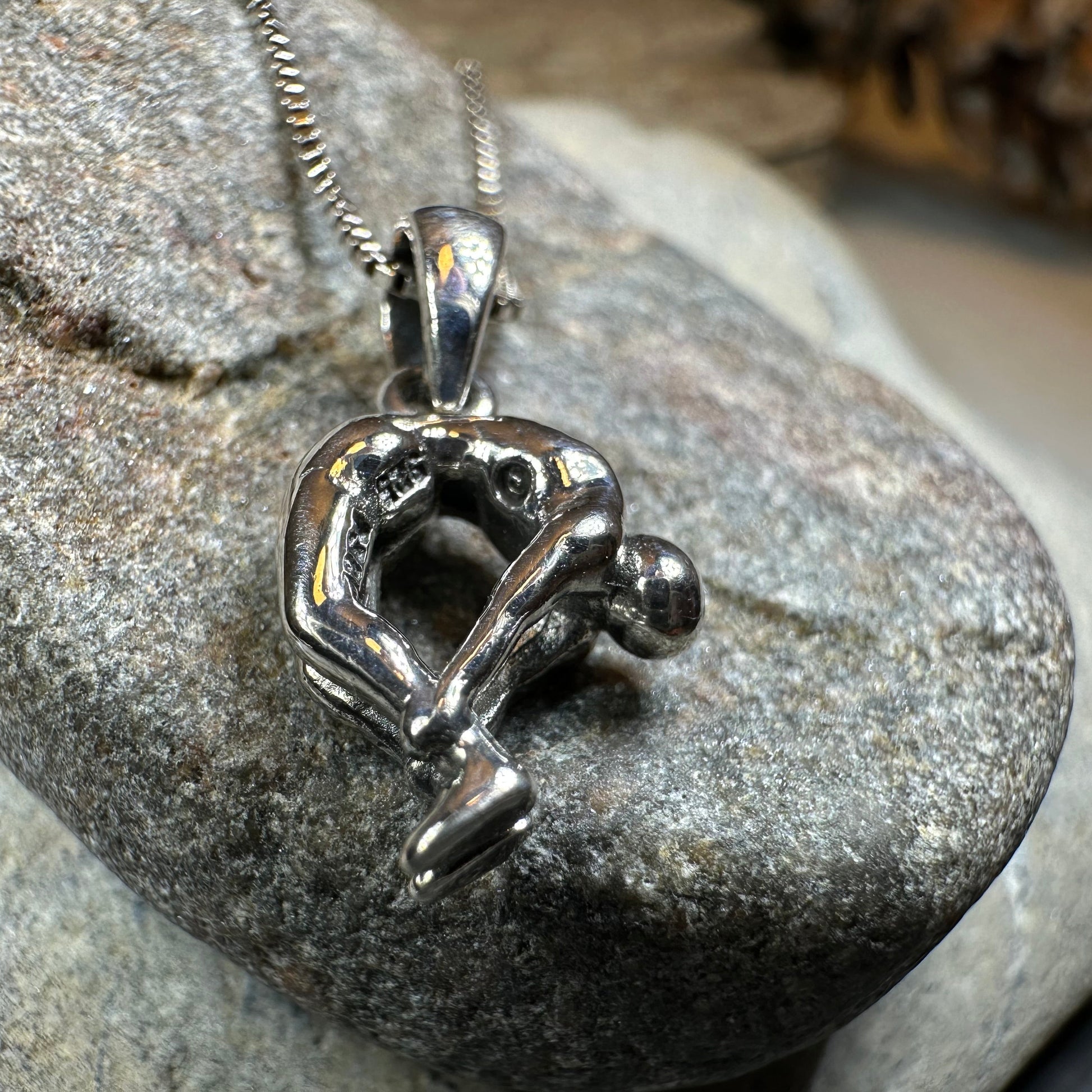Yoga Pose Om Necklace — view 5