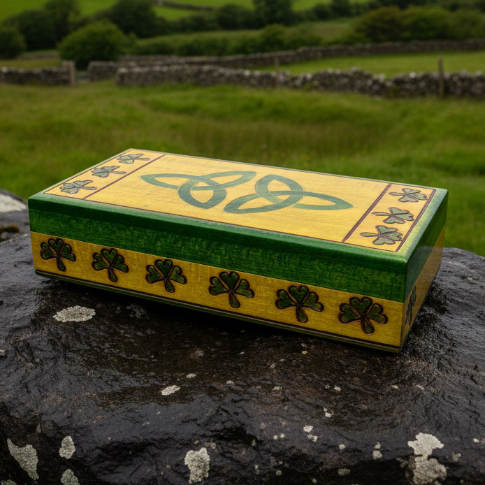 Celtic Trinity Knot Keepsake Box - Handmade Wooden Box