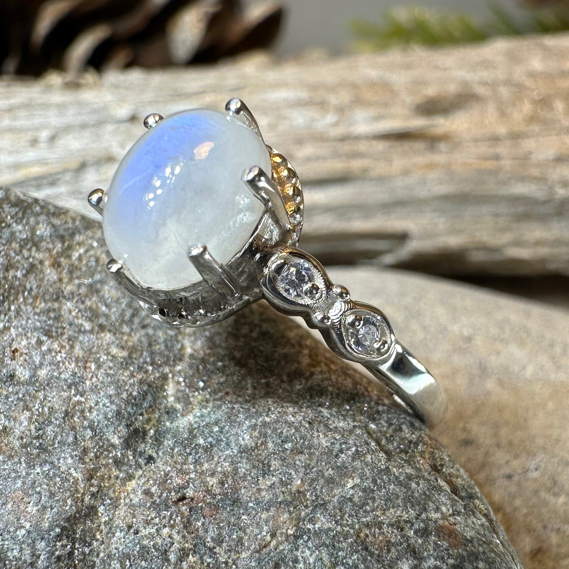 Diana Moonstone Promise Ring — view 3