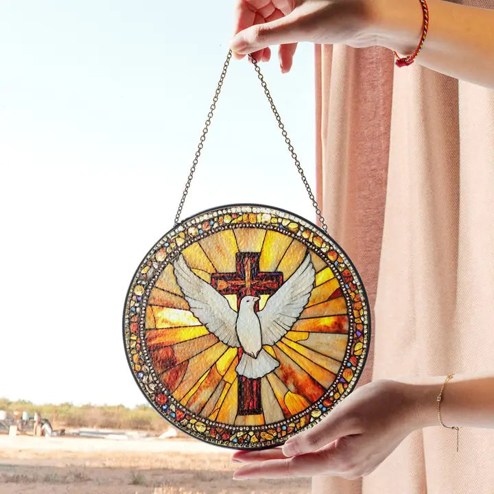 Peace Dove & Cross Suncatcher