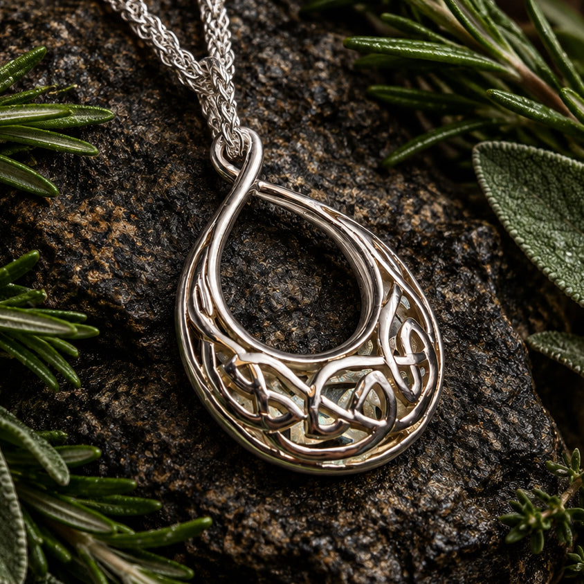 Fior Celtic Love Knot Necklace in Sterling Silver