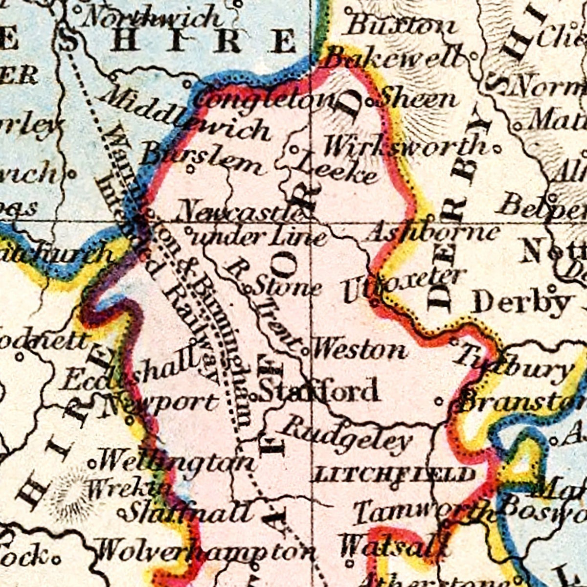 Vintage Map of England & Wales 1832 Wall Art