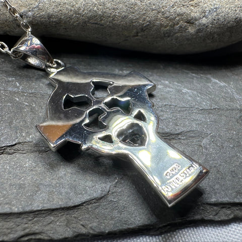 Load image into Gallery viewer, Irish Love Shamrock Claddagh Cross Necklace
