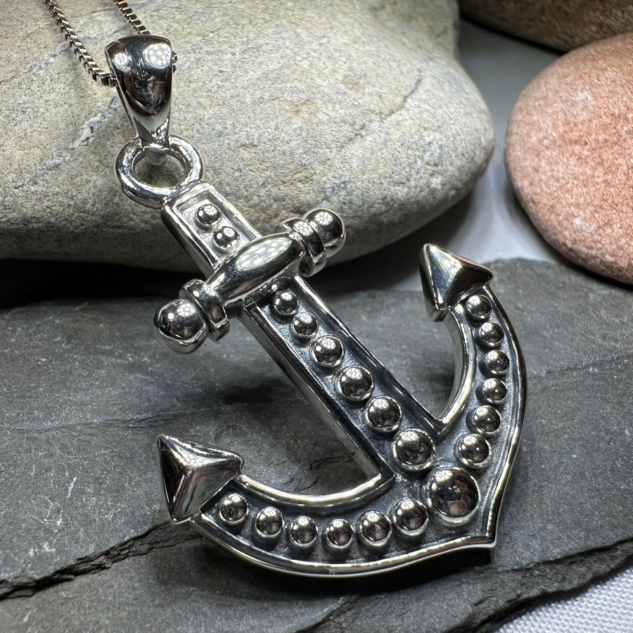 Grasmere Anchor Necklace in Sterling Silver