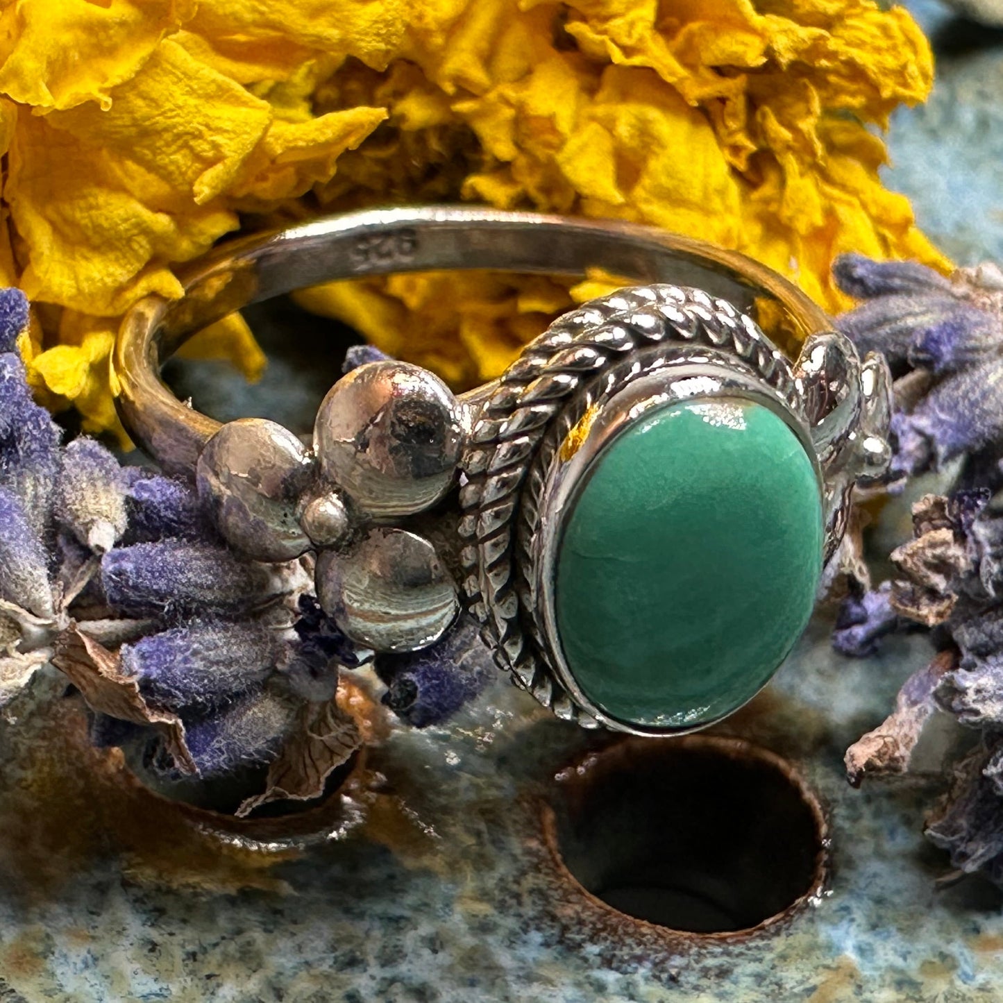 Airdrie Flower Ring in Sterling Silver