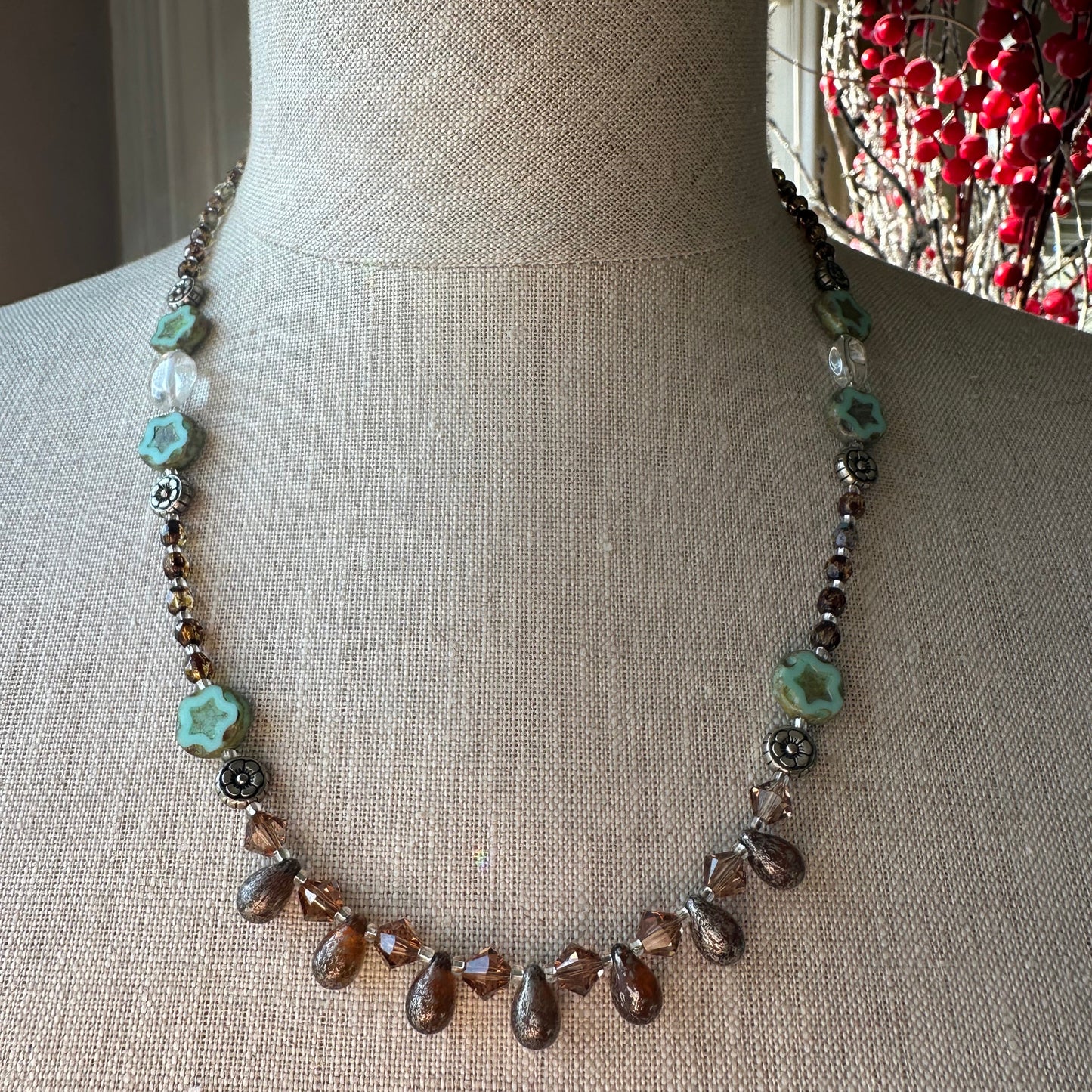 Lotus Dawn Crystal Necklace — view 2