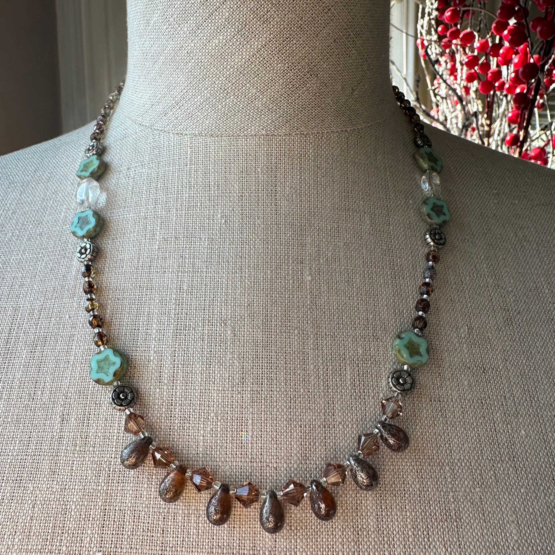 Lotus Dawn Crystal Necklace — view 2