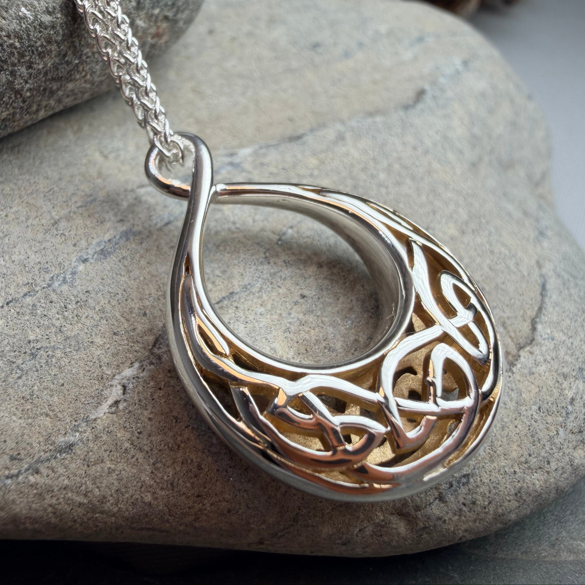 Fior Celtic Love Knot Necklace in Sterling Silver