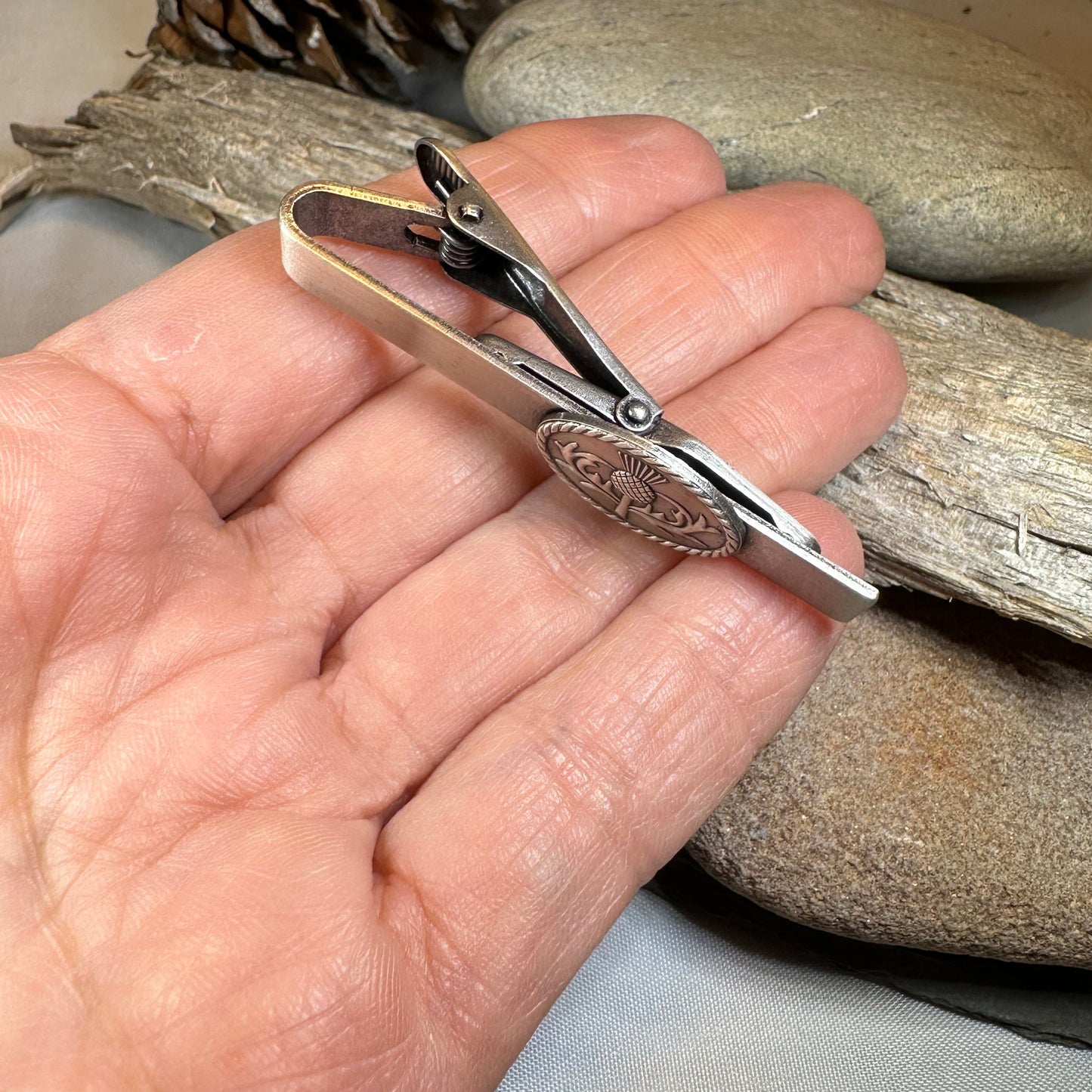 Celtic Thistle Tie Bar — view 5