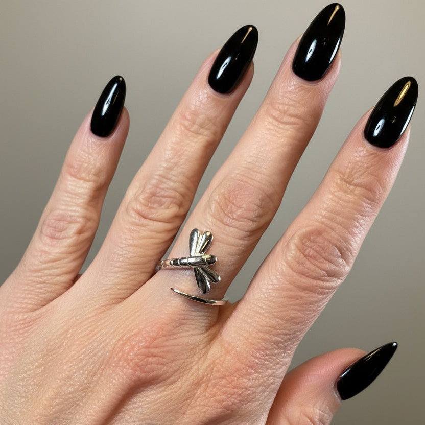 Dragonfly Wrap Ring in Sterling Silver — view 2