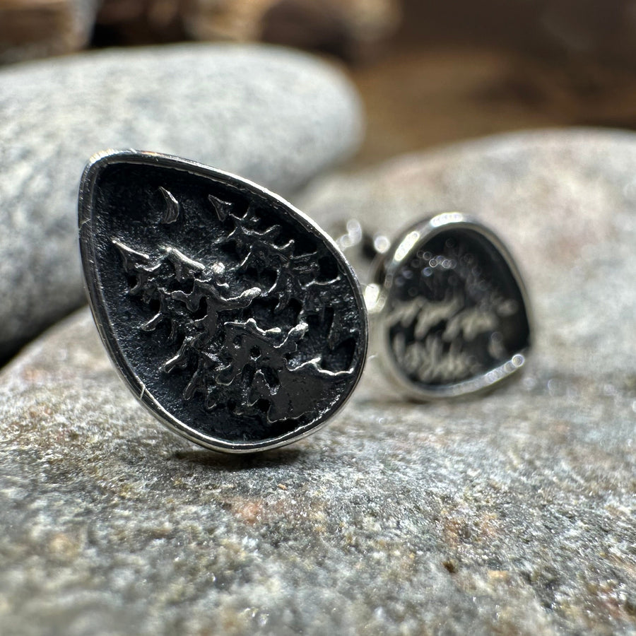 Deep Forest Pine Tree Stud Earrings