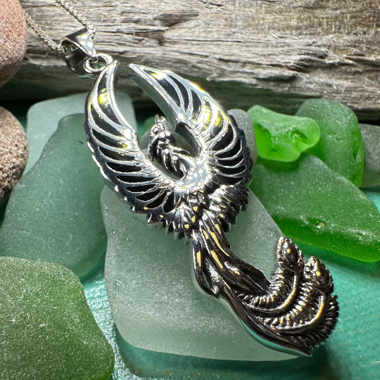 Uprising Phoenix Necklace in Sterling Silver