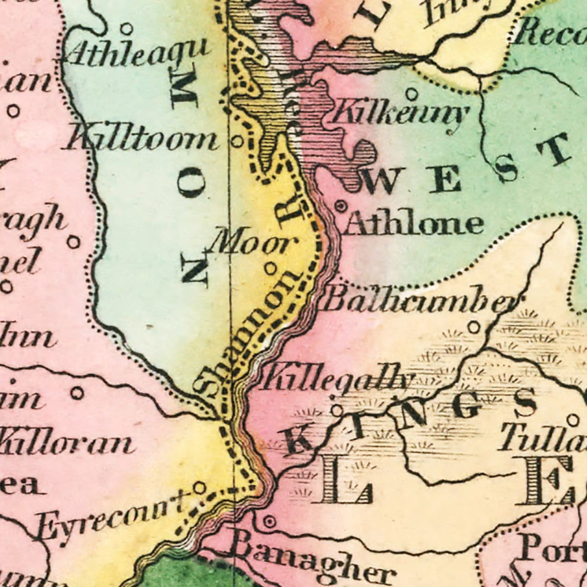 Vintage Map of Ireland 1827 Wall Art